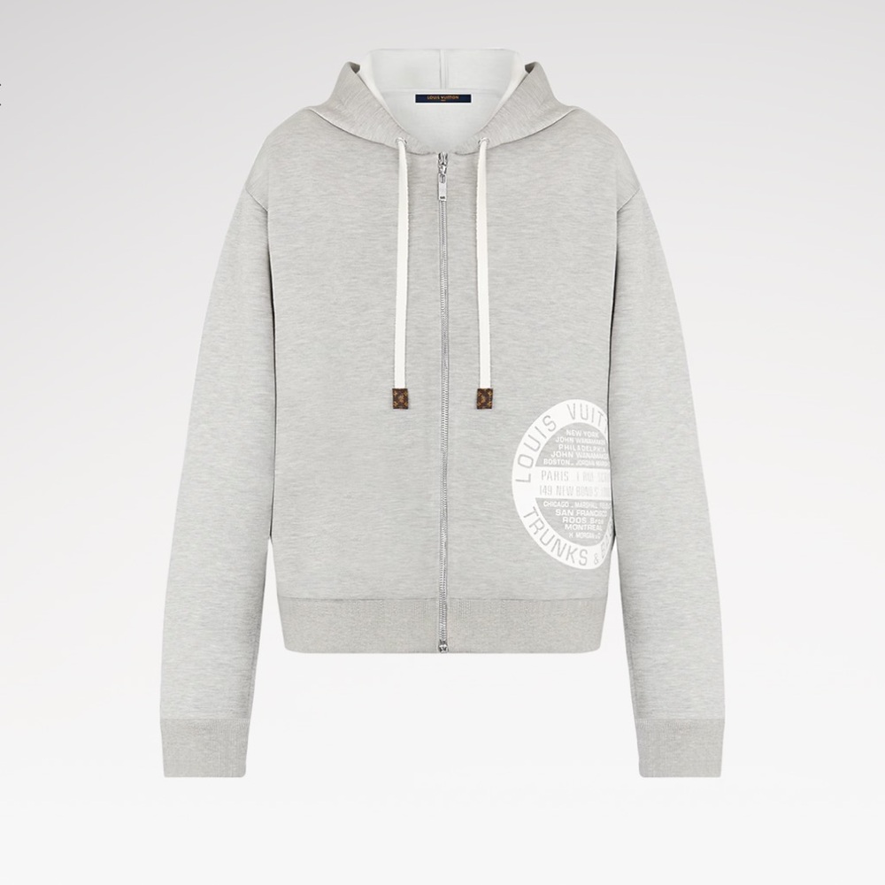 Louis Vuitton Stamp Zip-Up Hoodie